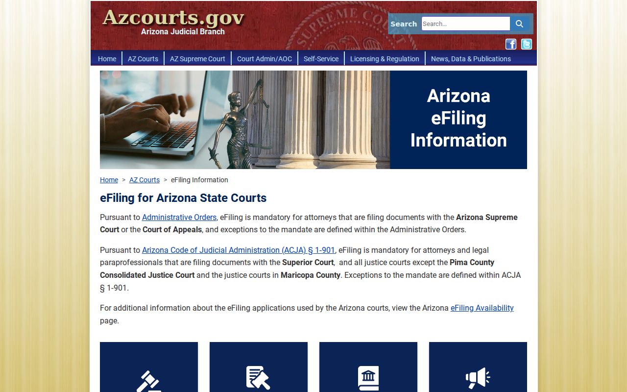 Bisbee court docket and Arizona e-filing information