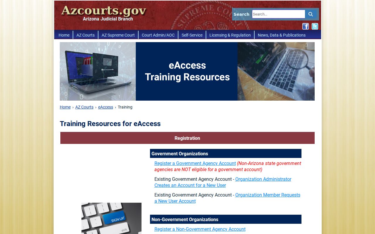 Cochise County case lookup eAccess search training