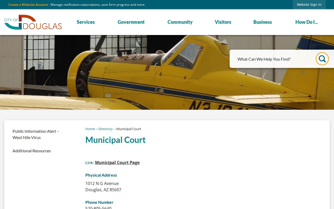 Douglas court docket directory and court location