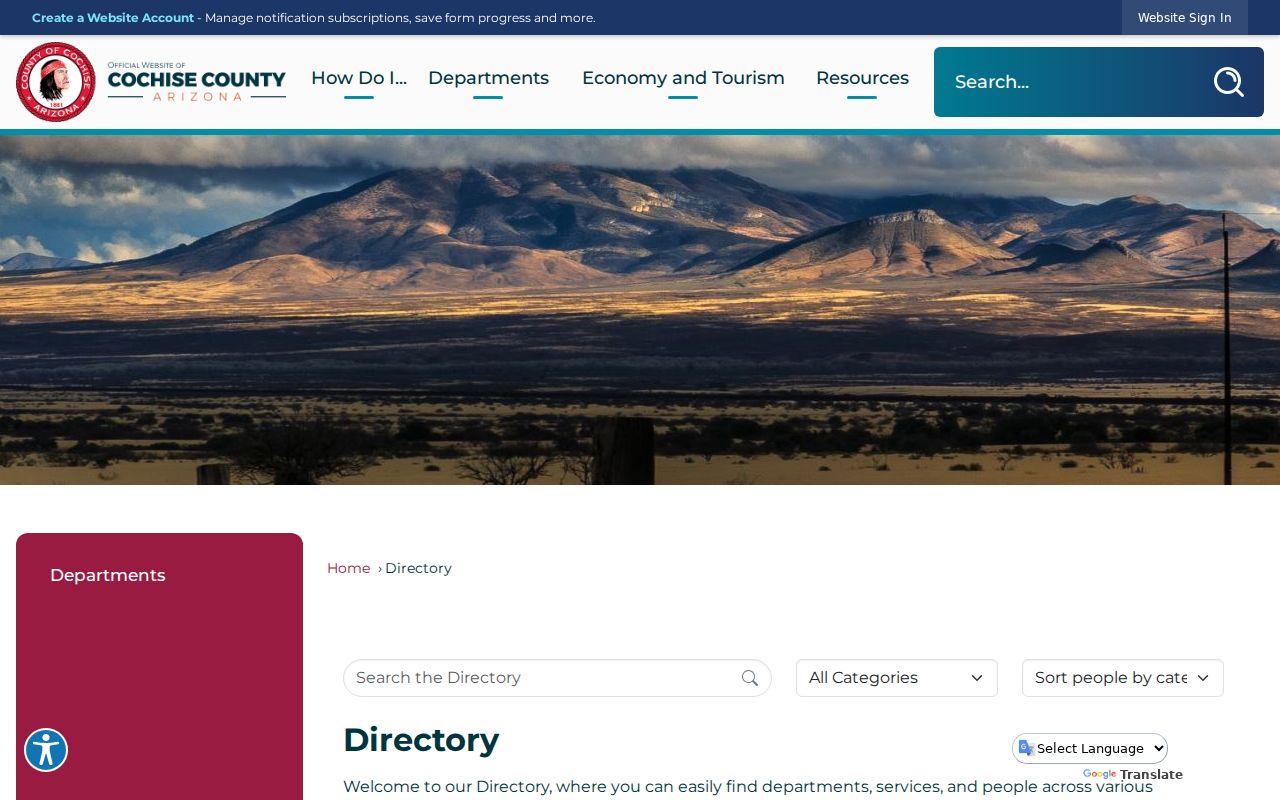 Cochise County court docket office directory