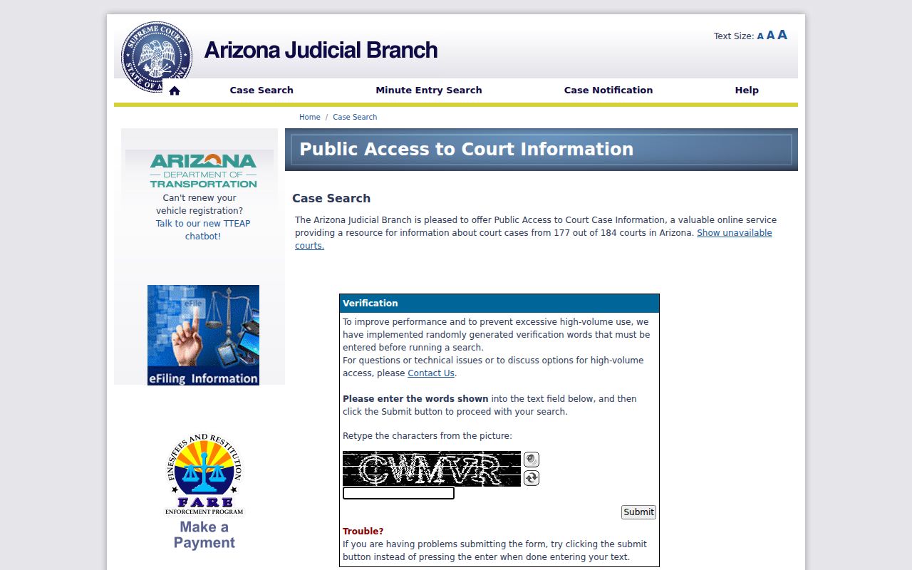 Cochise County court docket statewide case search